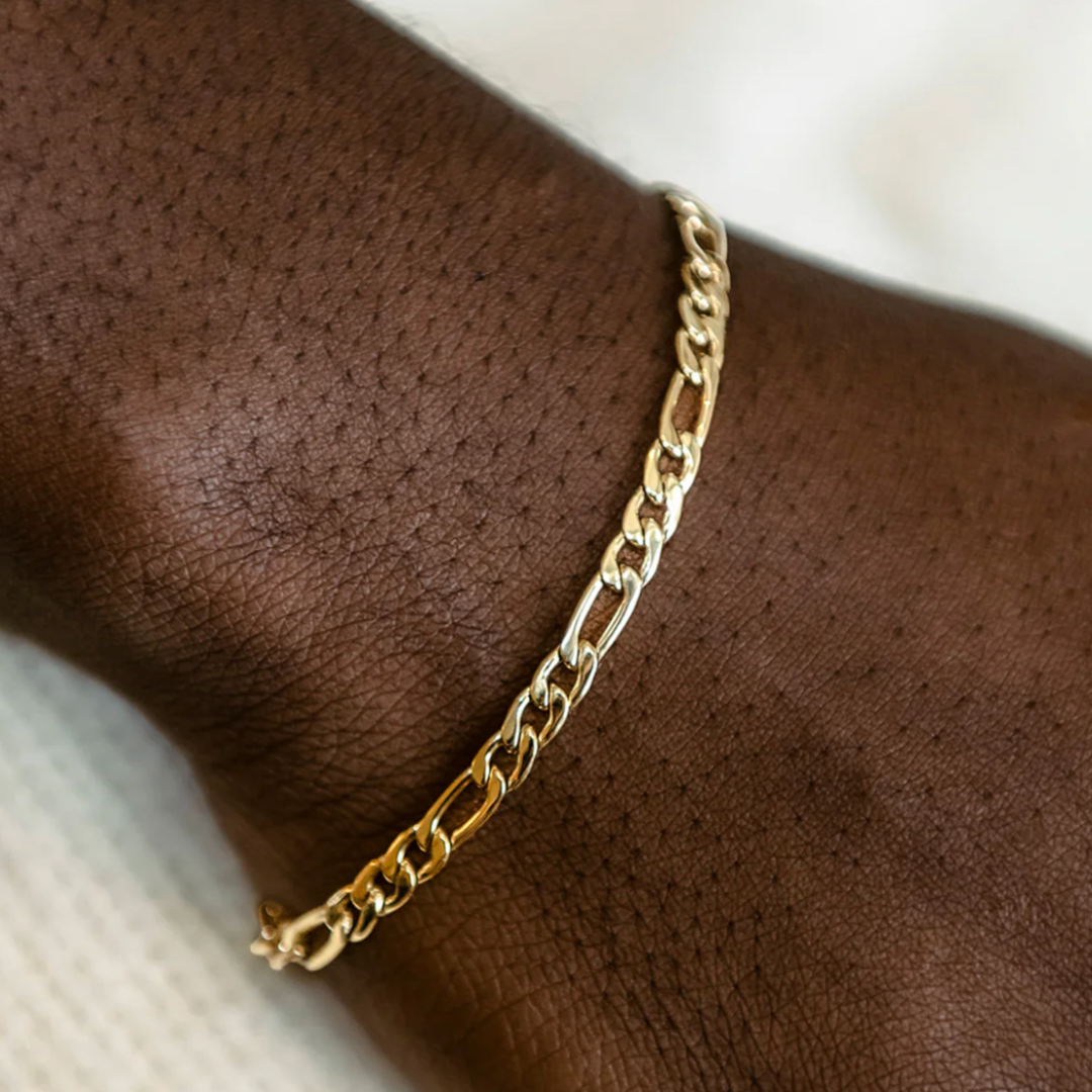 Figaro Bracelet (Gold) | 4mm