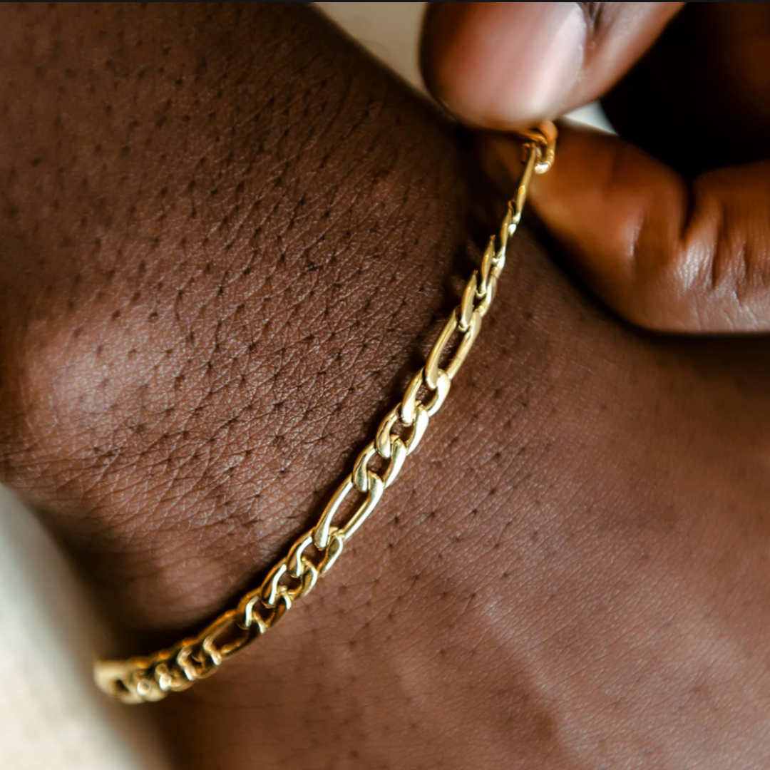 Figaro Bracelet (Gold) | 4mm