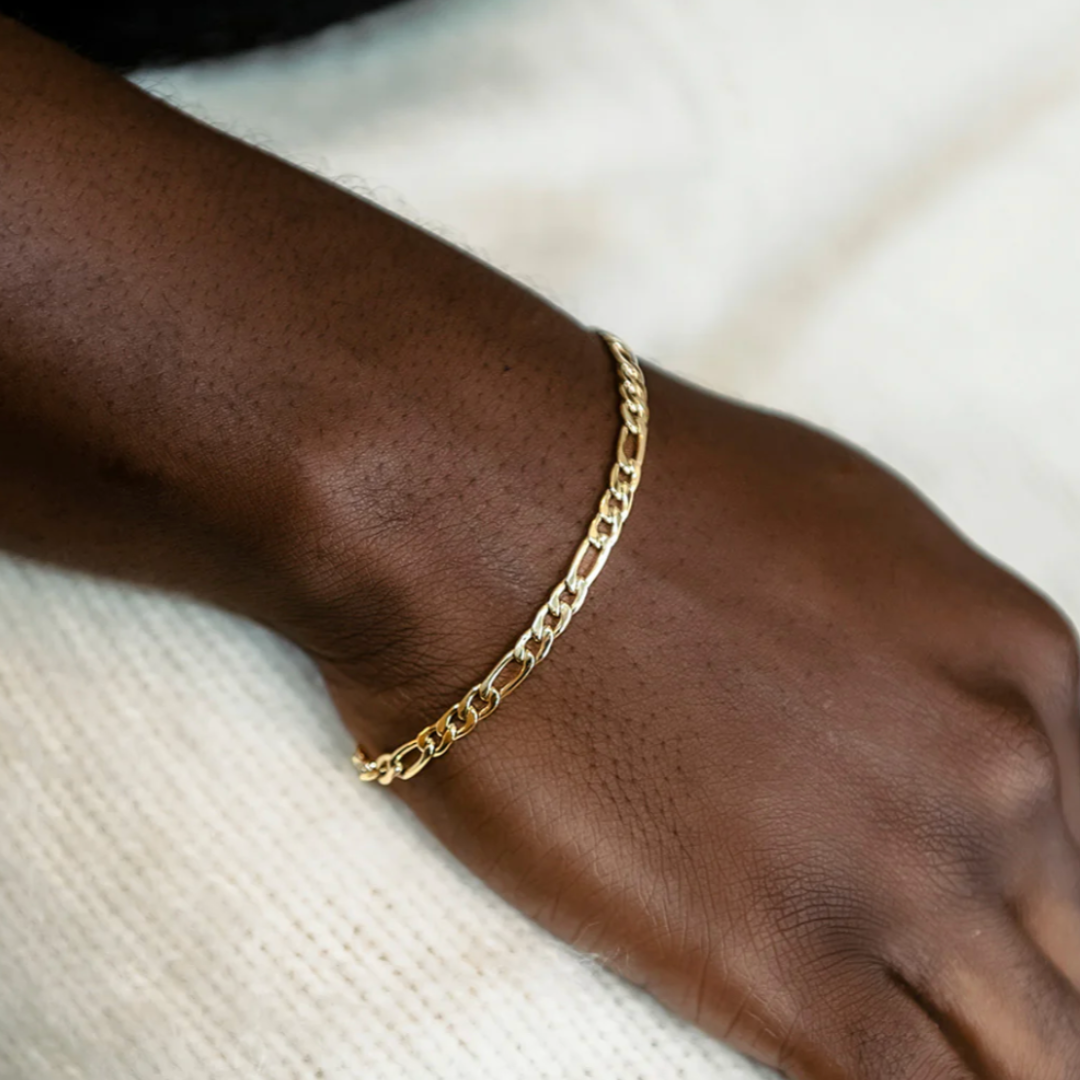 Figaro Bracelet (Gold) | 4mm