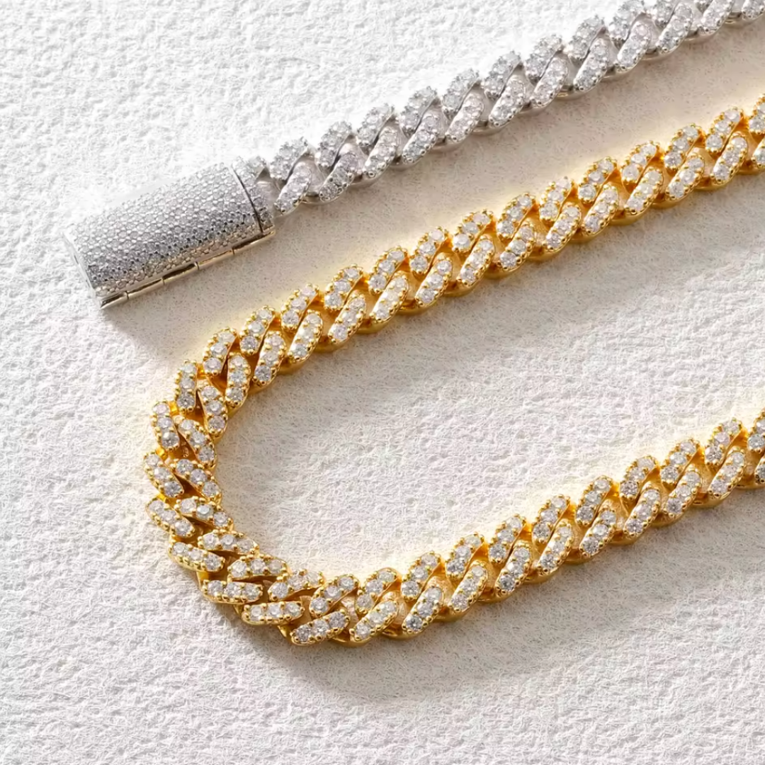 Cuban Bracelet (Gold) | 6mm (Moissanite)