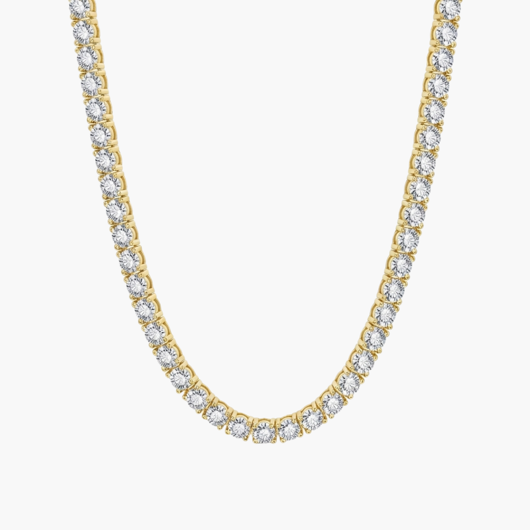 Tennis Chain (Gold) | 3mm (Moissanite)