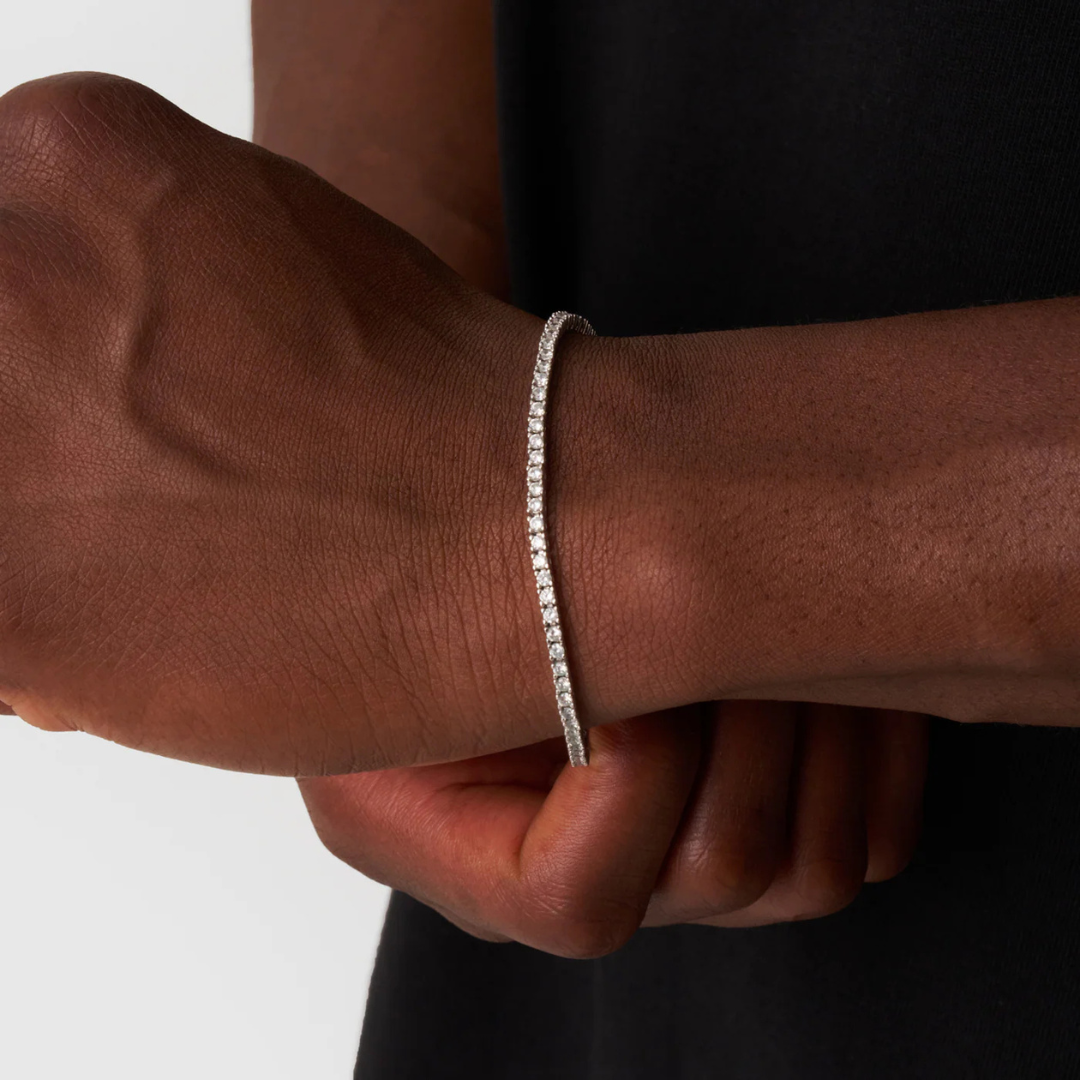 Tennis Bracelet (Silver) | 2mm (Moissanite)