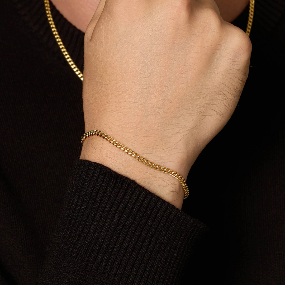 Cuban Bracelet (Gold) | 3mm