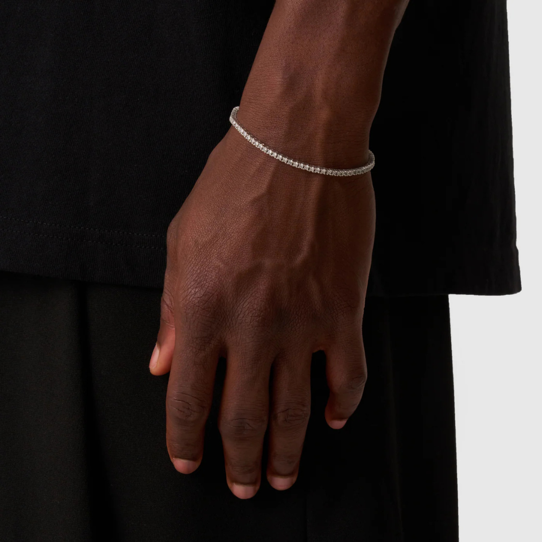 Tennis Bracelet (Silver) | 2mm (Moissanite)