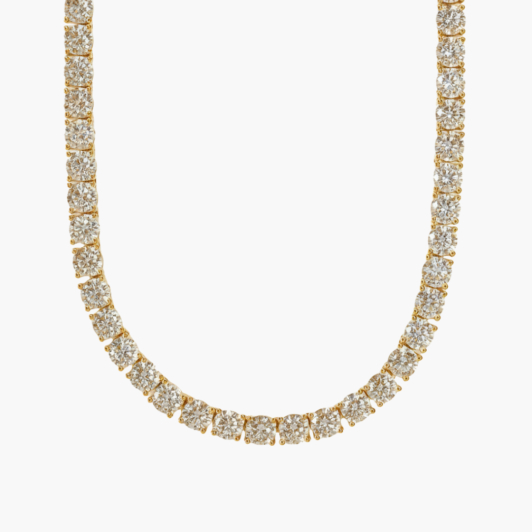 Tennis Chain (Gold) | 5mm (Moissanite)
