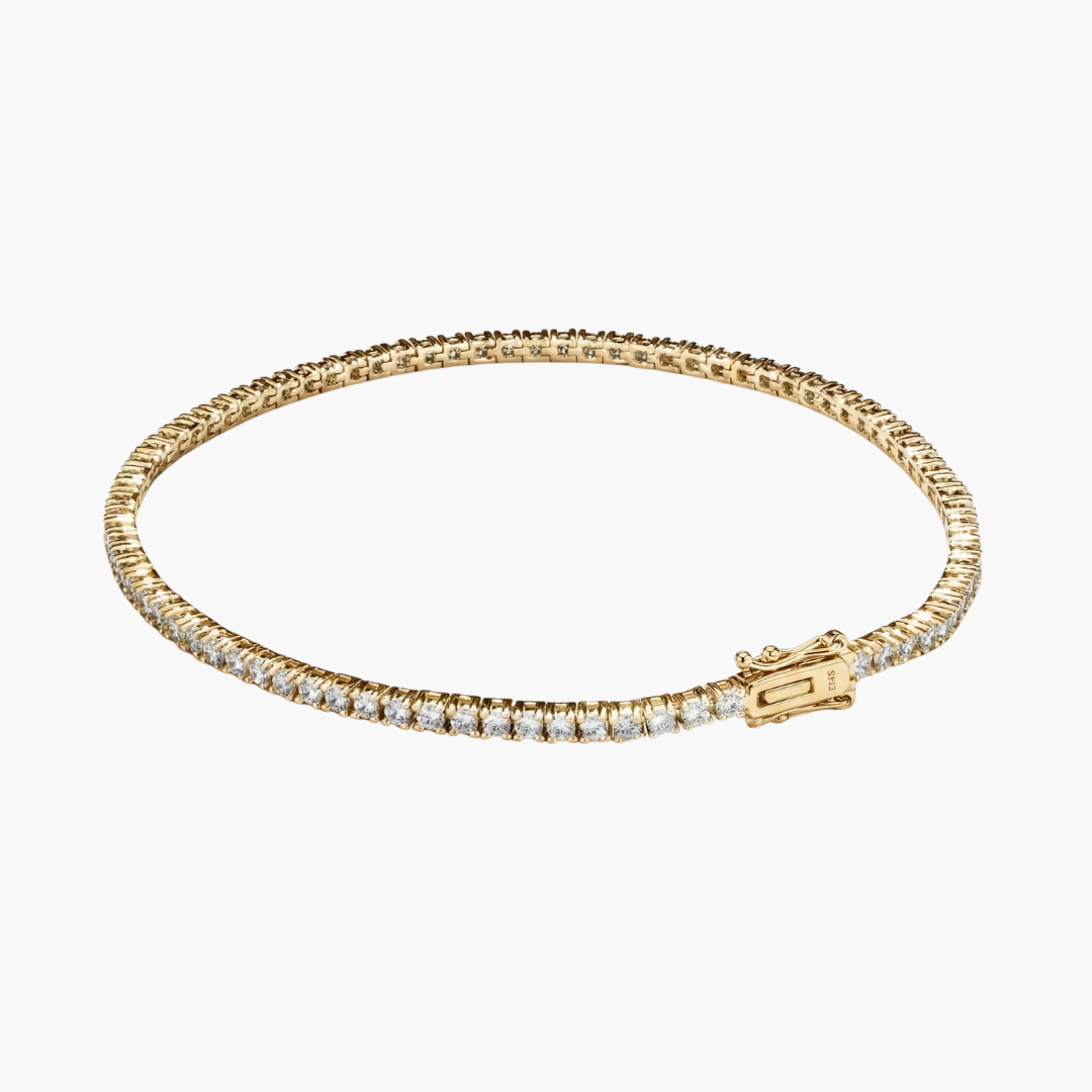 Tennis Bracelet (Gold) | 2mm (Moissanite)