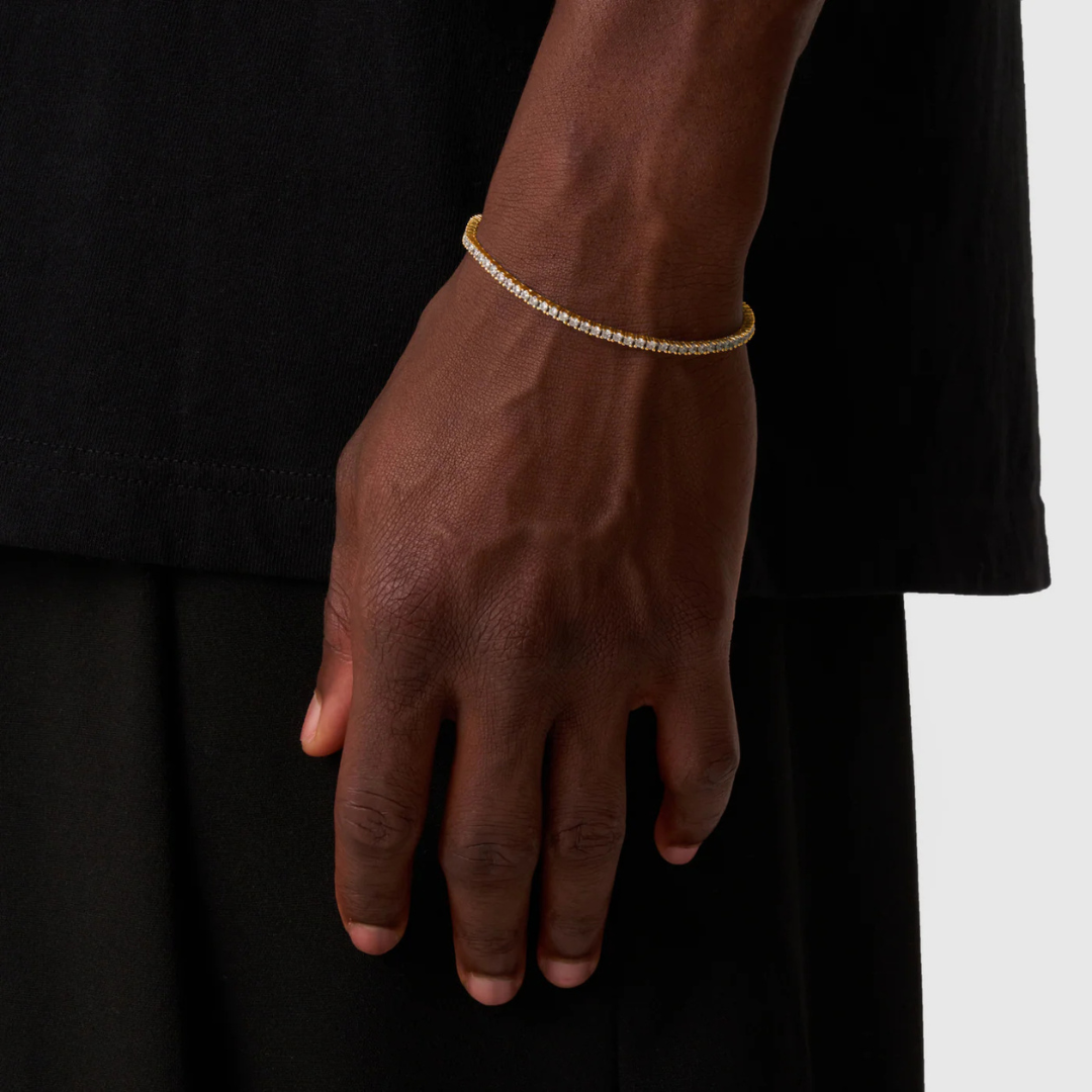 Tennis Bracelet (Gold) | 2mm (Moissanite)