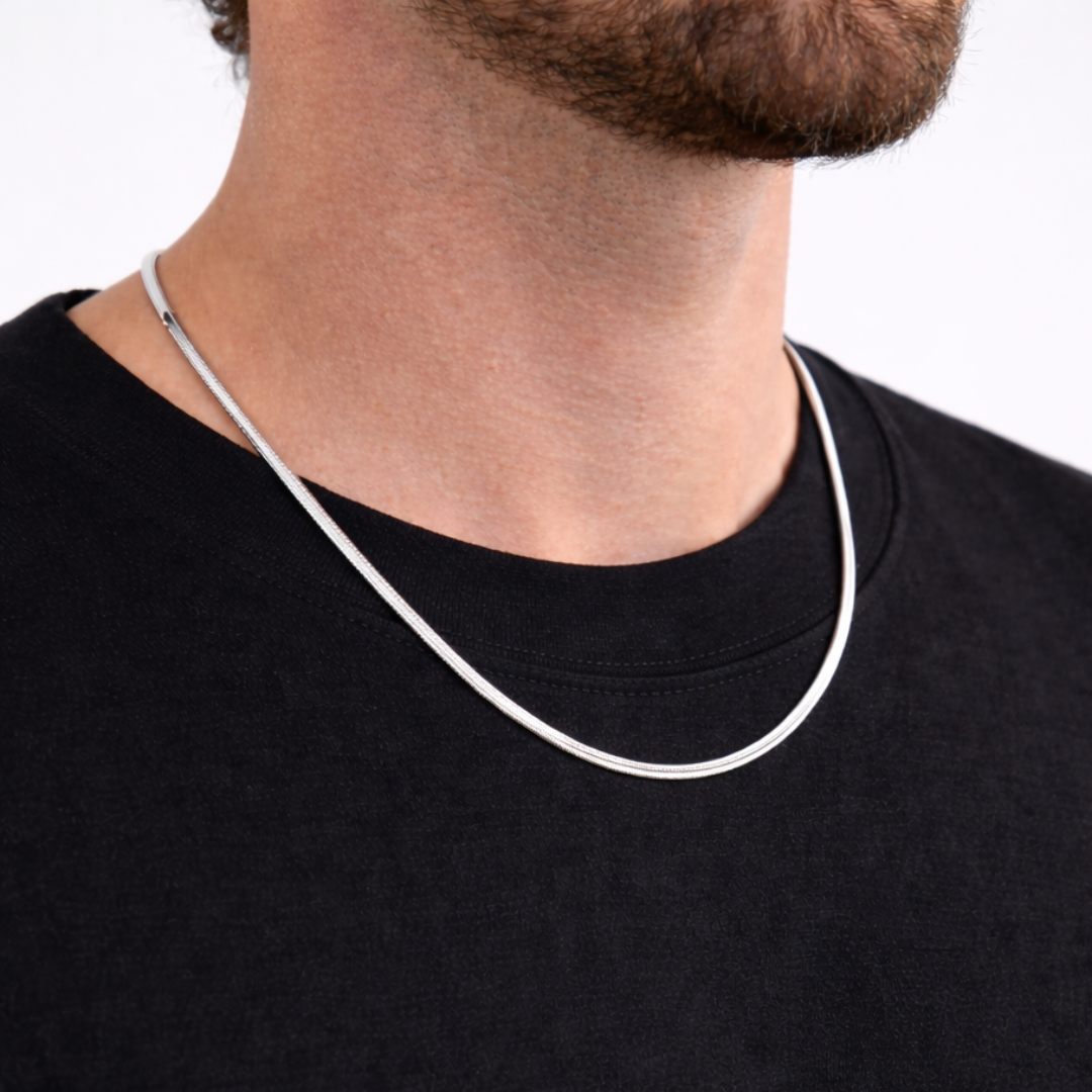 Herringbone Chain (Silver) | 3mm