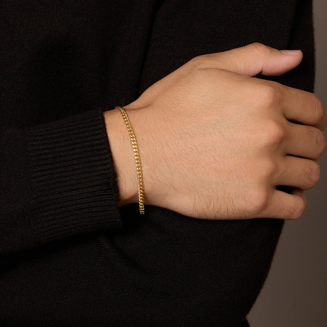 Cuban Bracelet (Gold) | 3mm