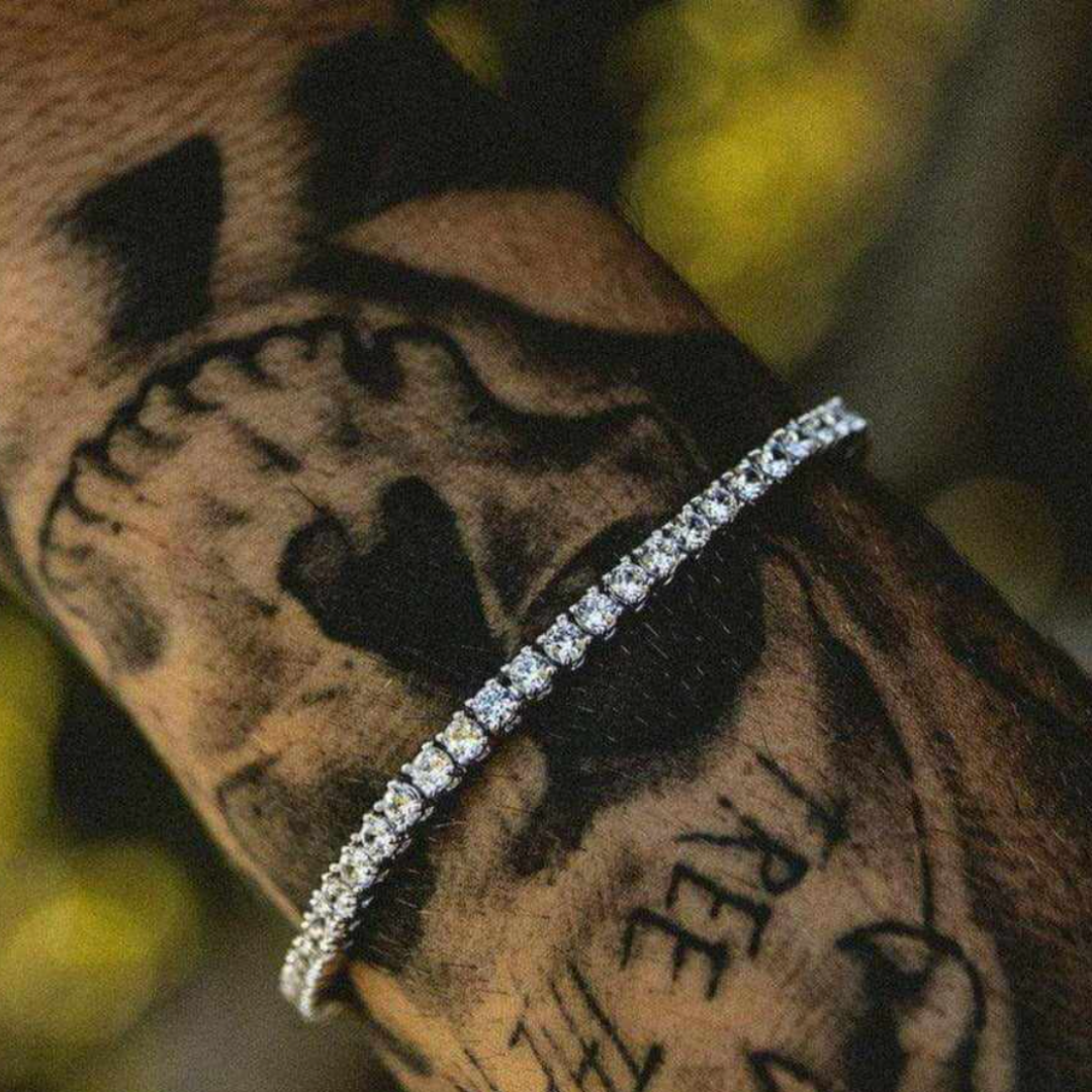 Tennis Bracelet (Silver) | 3mm (Moissanite)