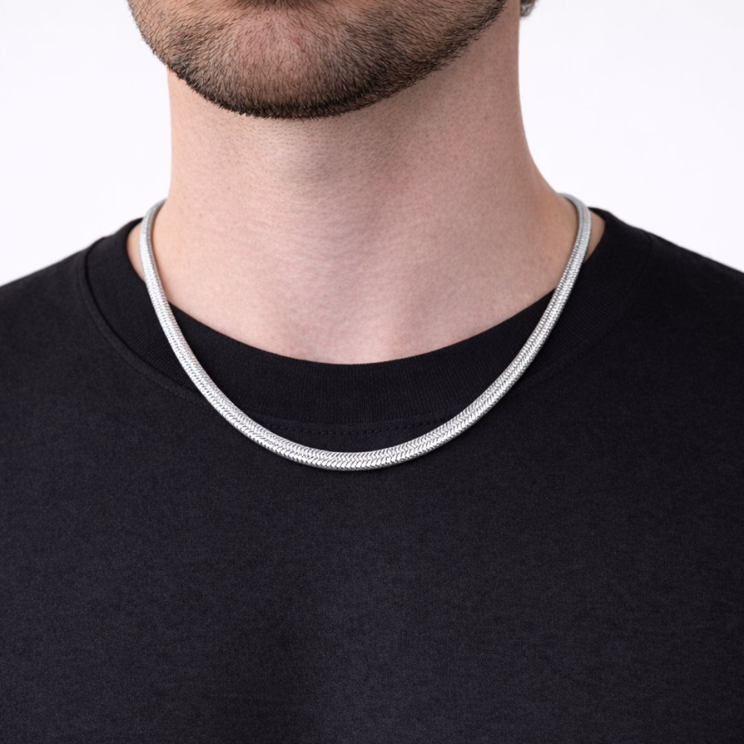 Herringbone Chain (Silver) | 5mm