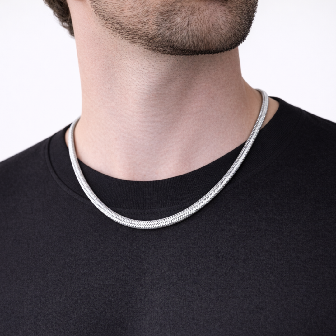 Herringbone Chain (Silver) | 5mm