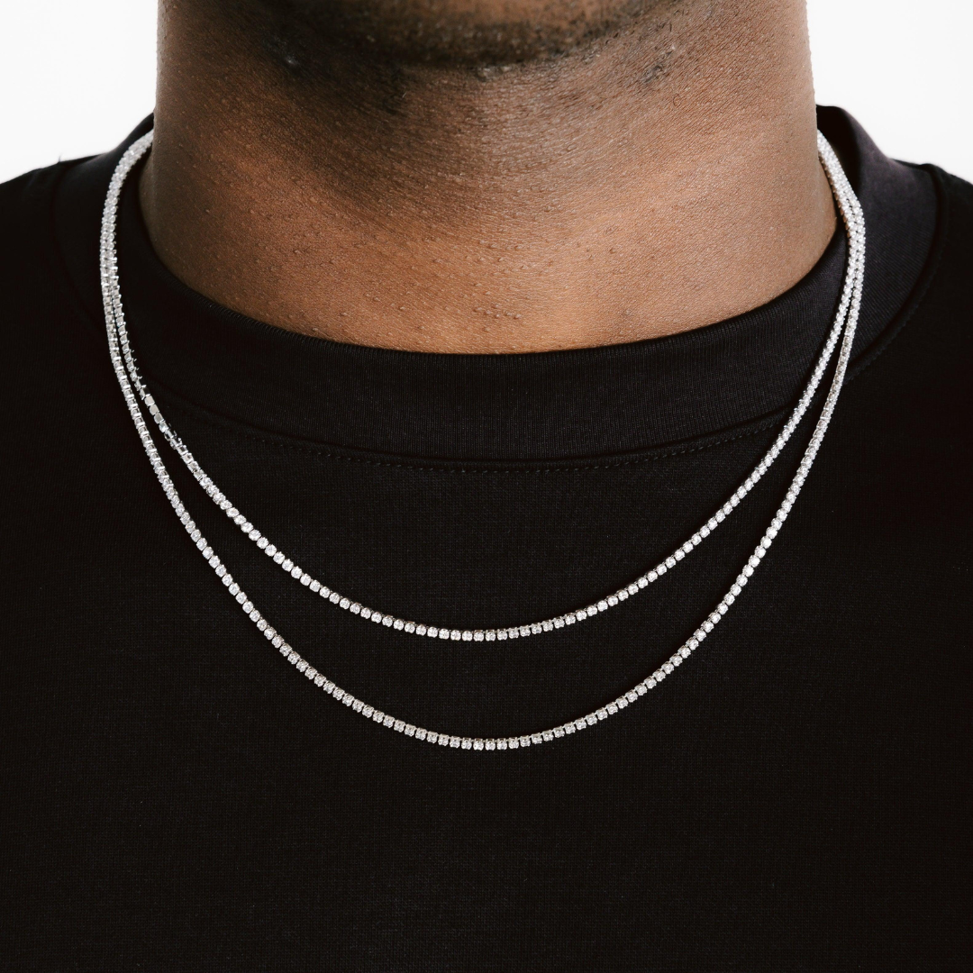 Tennis Chain (Silver) | 2mm (Moissanite)