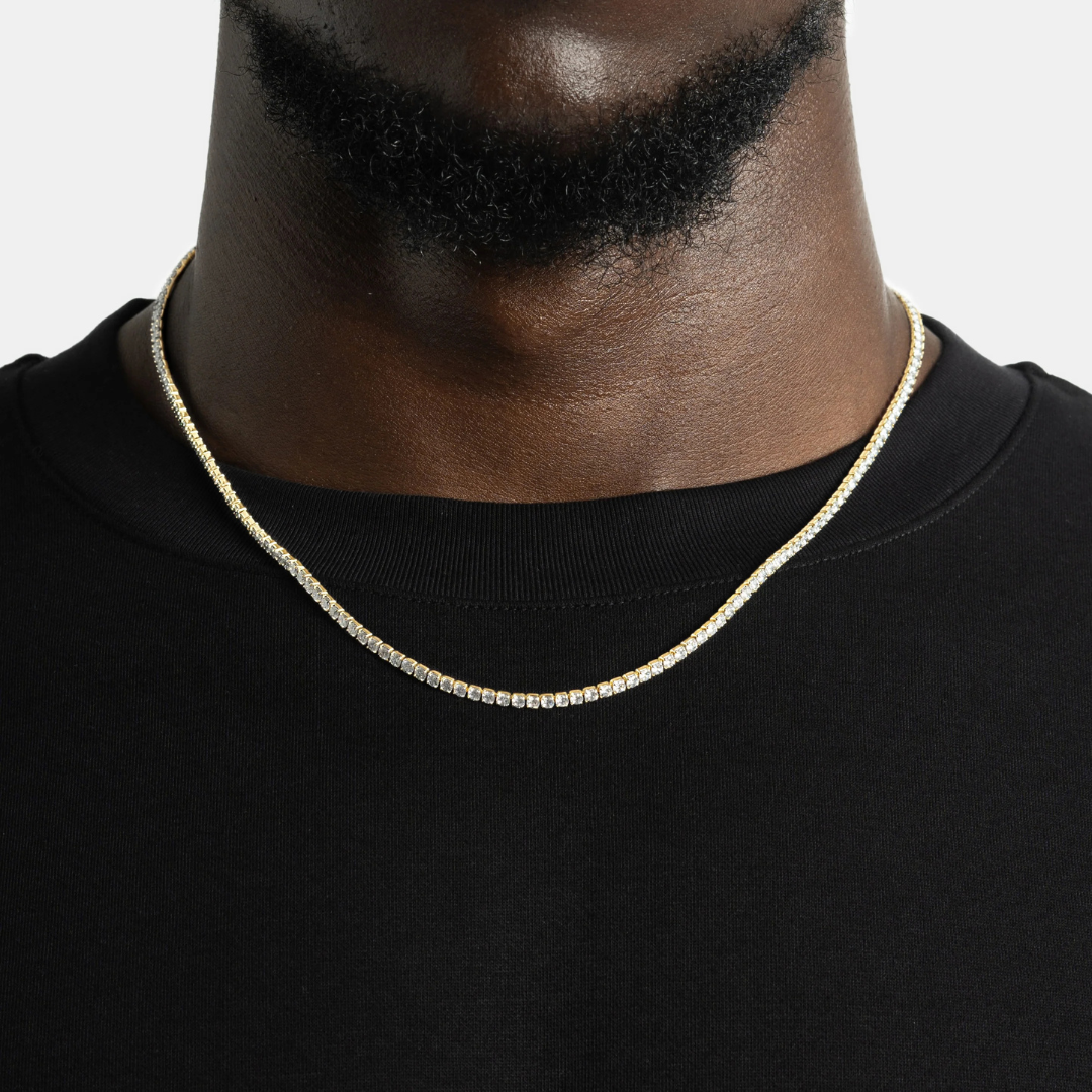 Tennis Chain (Gold) | 2mm (Moissanite)