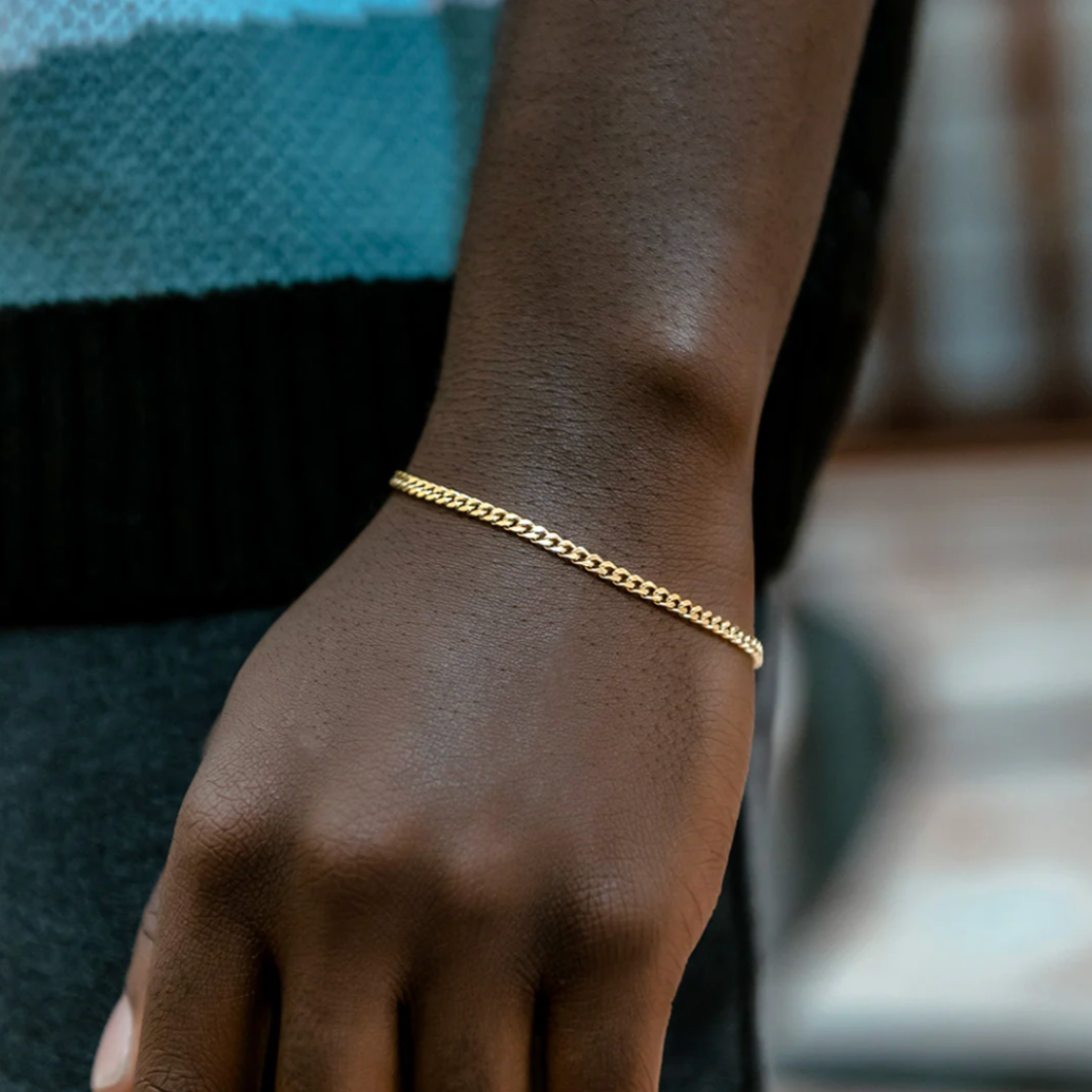 Cuban Bracelet (Gold) | 3mm