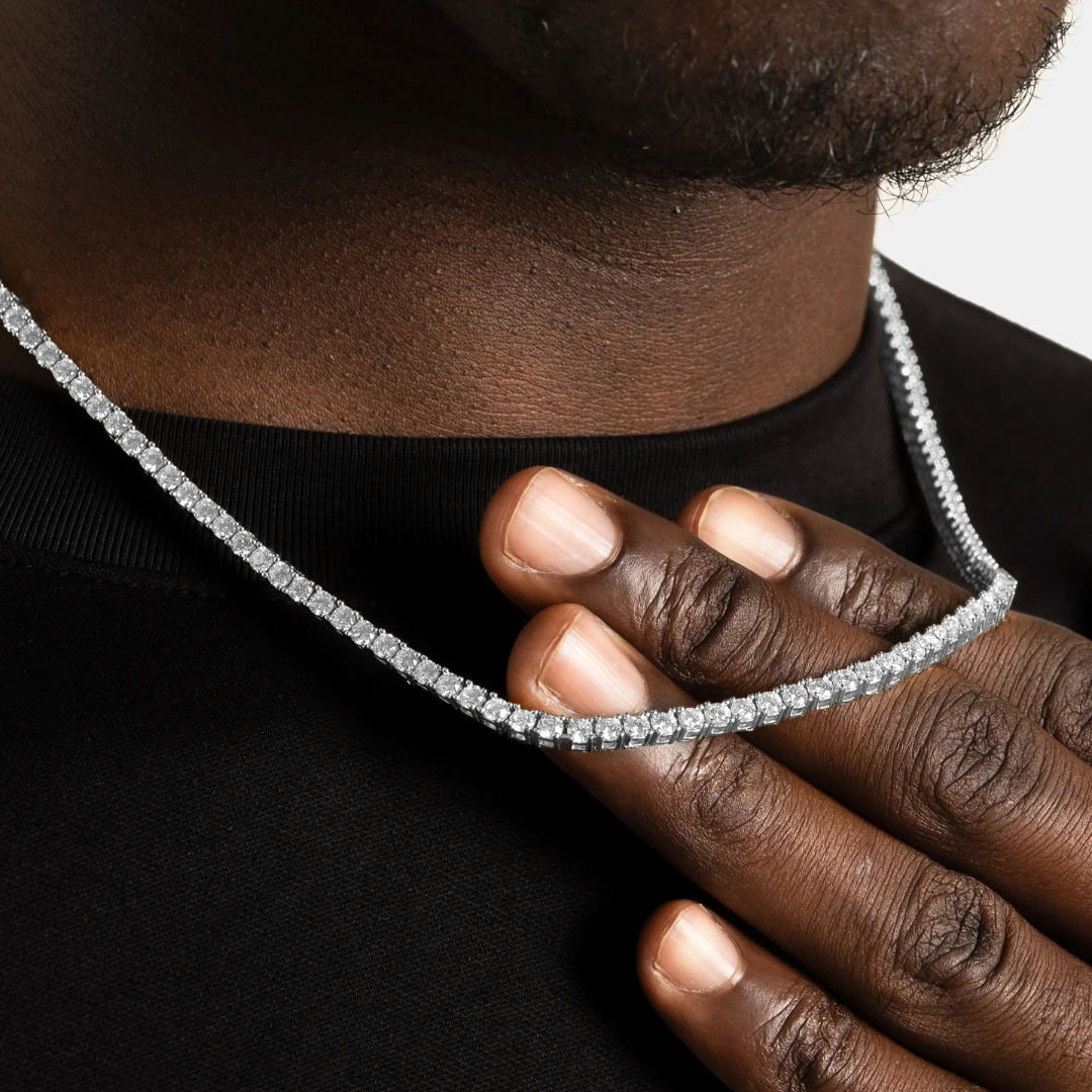 Tennis Chain (Silver) | 3mm (Moissanite)
