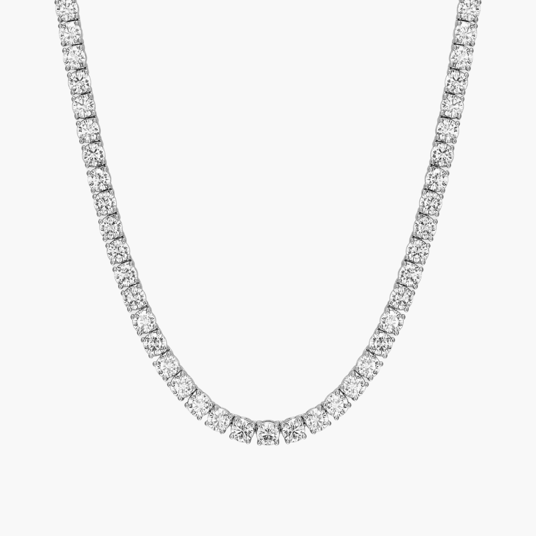 Tennis Chain (Silver) | 4mm (Moissanite)