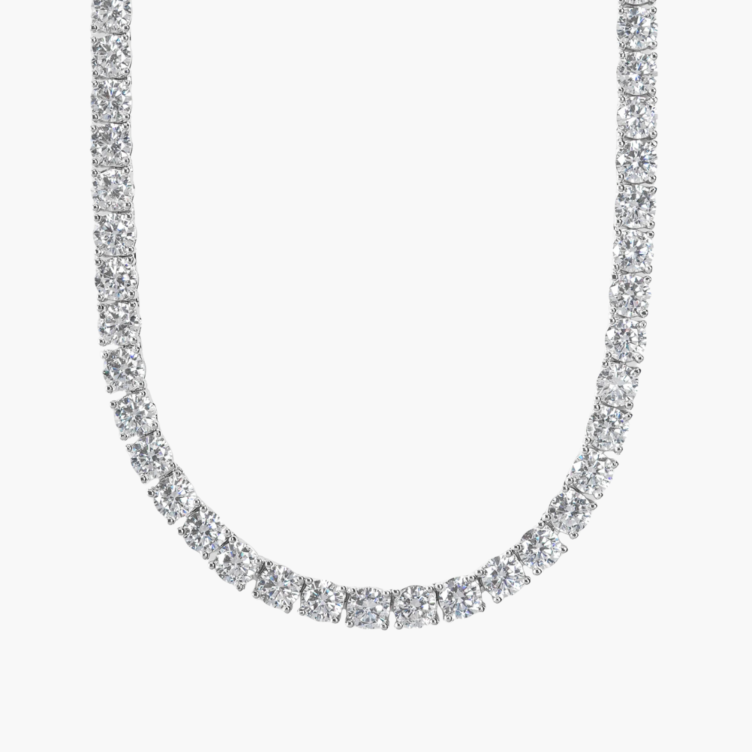 Tennis Chain (Silver) | 5mm (Moissanite)