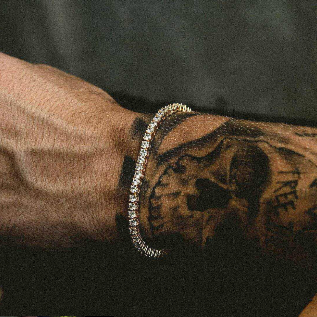 Tennis Bracelet (Gold) | 3mm (Moissanite)