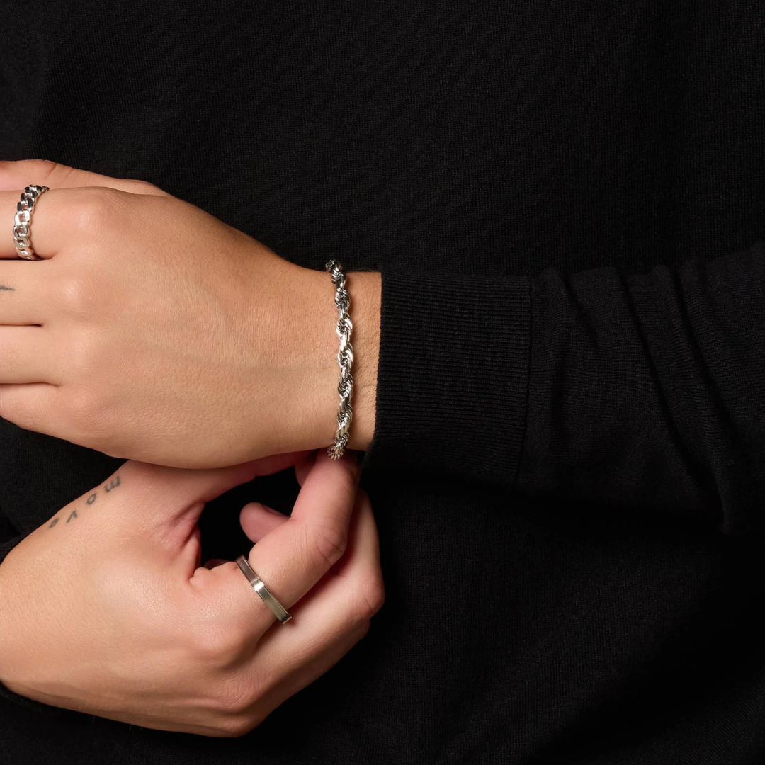 Rope Bracelet (Silver) | 6mm