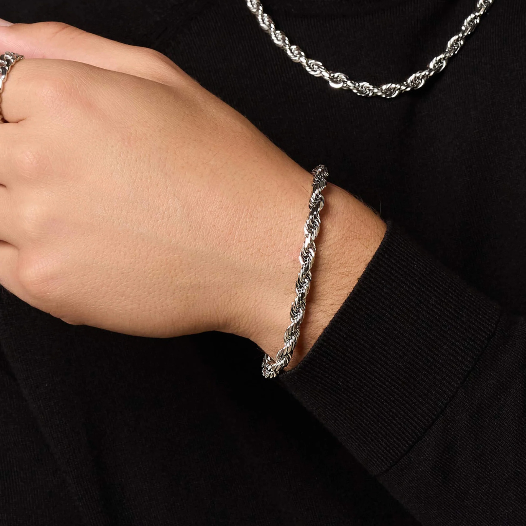 Rope Bracelet (Silver) | 6mm